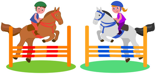 Children horse competition