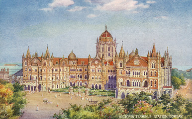 Victoria Station  Bombay. Date: early 20th century