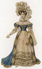 Court Dress - 1825. Date: 1825