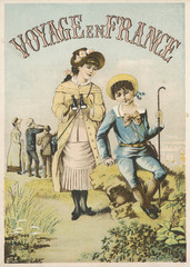 Fototapeta na wymiar Voyage En France. Date: circa 1885