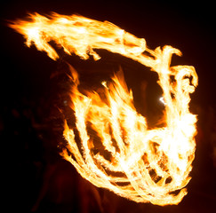 Abstract background of flame on fire show