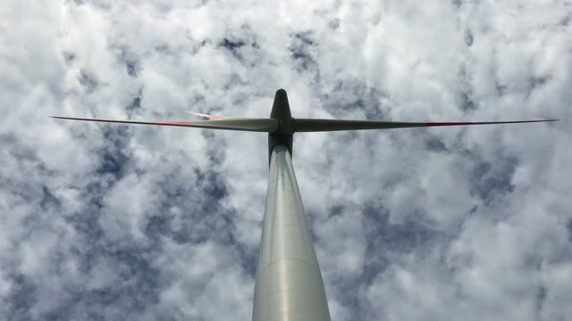 Close up of wind generator - bottom view