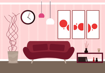Modern living room vector for your ideas