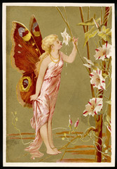Fairy Smelling a Flower. Date: circa 1880