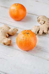 organic orange and ginger root