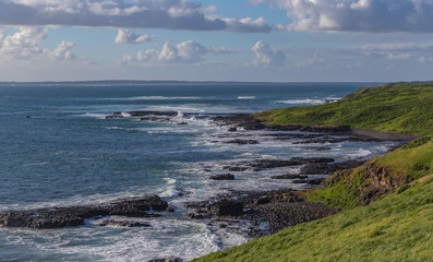 Fototapeta na wymiar Seaside view of the phillip island coast in Australia