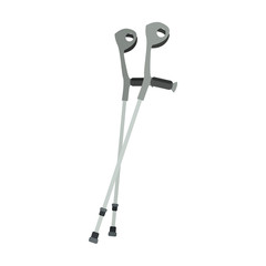 Crutches isometric icon