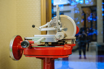 vintage old ham prosciutto red slicer