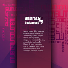 Brochure template with abstract background. Eps10 Vector illustration