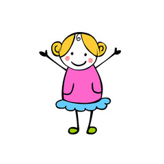 Girl in the children's style