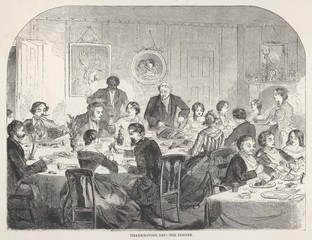Thanksgiving Dinner. Date: 1858