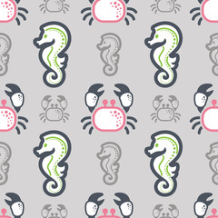 Summer vector seamless pattern