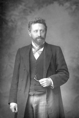 William Edward Ayrton. Date: 1847 - 1908 - obrazy, fototapety, plakaty
