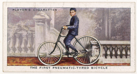 Fototapeta premium Dunlop Bike with Tyres. Date: 1888