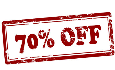 Seventy percent off