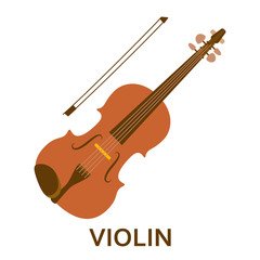 Fototapeta na wymiar Music instrument icon. Violin