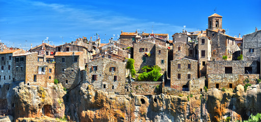 Naklejka premium City of Pitigliano in the province of Grosseto in Tuscany, Italy