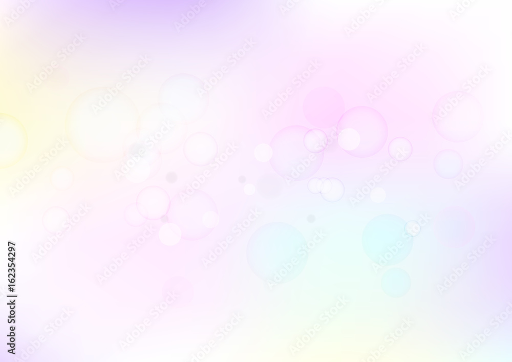 Wall mural vector illustration of soft colored abstract blurred light background. abstract bokeh background