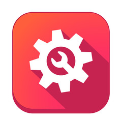 ikona z długim cieniem na tle zaokrąglonego kwadratu © vempireart