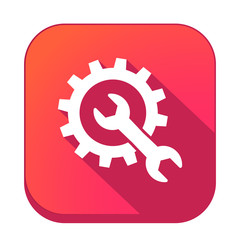 ikona z długim cieniem na tle zaokrąglonego kwadratu © vempireart