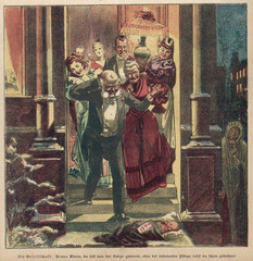 Obraz premium New Year Foundling. Date: 1894