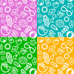 Summer vector seamless pattern