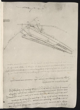 Leonardo Flying Machine. Date: circa 1500
