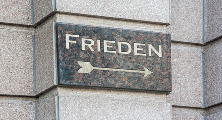 Fototapeta premium Schild 204 - Frieden