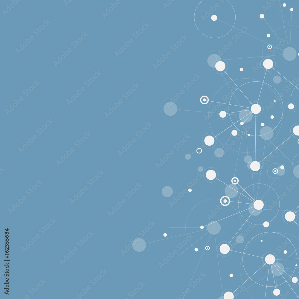 Wall mural abstract vector network connection structure