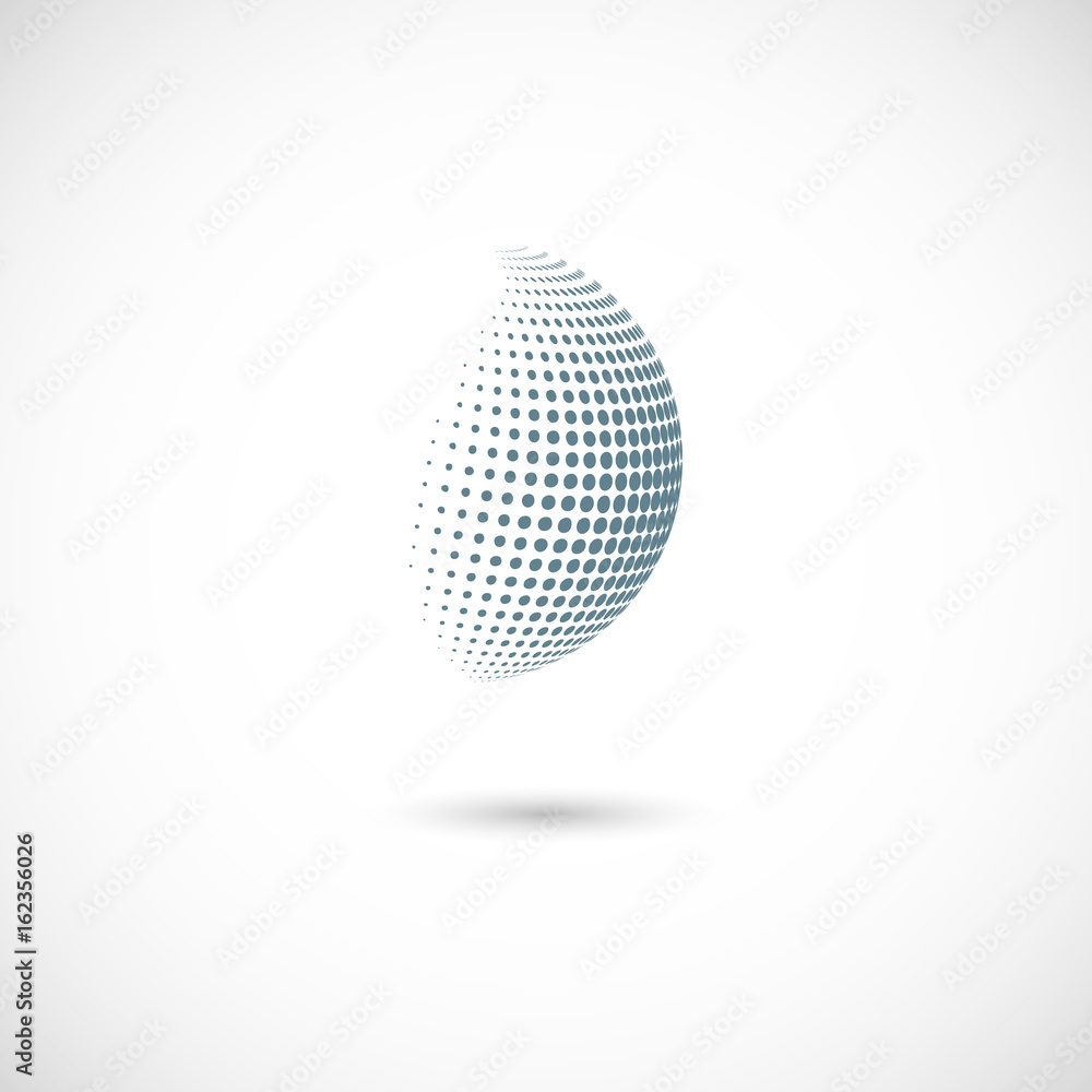 Aufkleber Vector halftone spheres. Design element with shadow