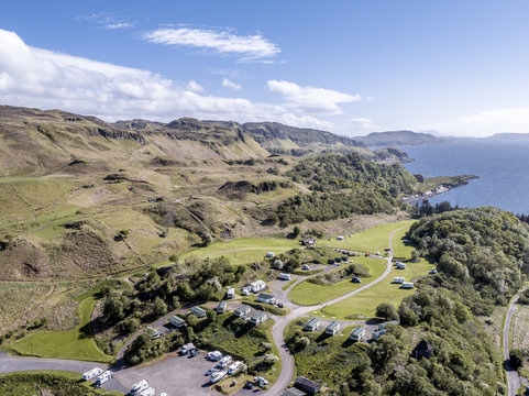 Aerial view of the coast between Gallanach and Oban, Argyll