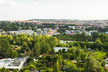 Fototapeta na wymiar Panoramic view of Prague, Czech Republic