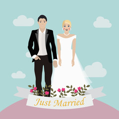 The Bride and Groom just married brochure 