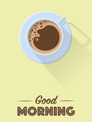 Good morning coffee retro poster