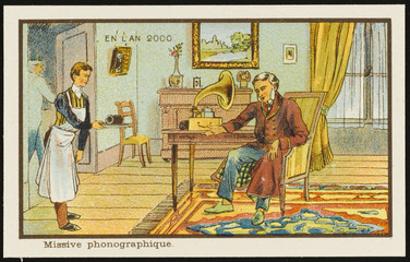 Gramophone of the Future. Date: 1899