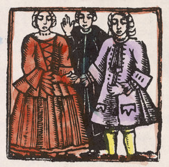 17th century Wedding Ceremony. Date: 17th century