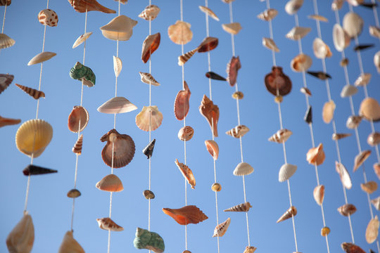 handmade shell curtain