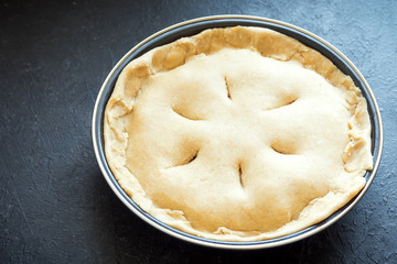 Pie ready for baking
