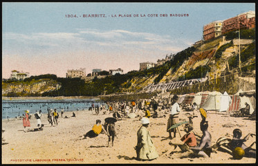 Biarritz - Basque Beach. Date: 1920s