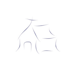 sketch simple church vector