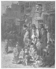 Whitechapel - Slums - 1870. Date: 1870