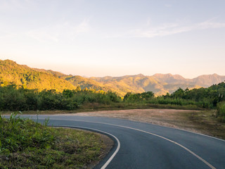 curve country road in the mountain