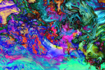 toxic background.Fluorescent paint