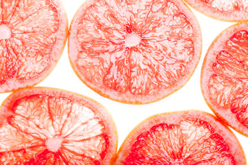 Slices of grapefruit