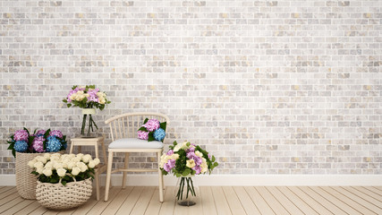 coffee shop or living room decoration flower- 3D Rendering