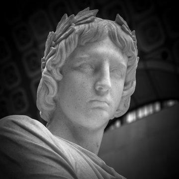 Ancient roman sculpture of the emperor