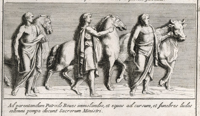 Fototapeta na wymiar Furneral of Patroclus