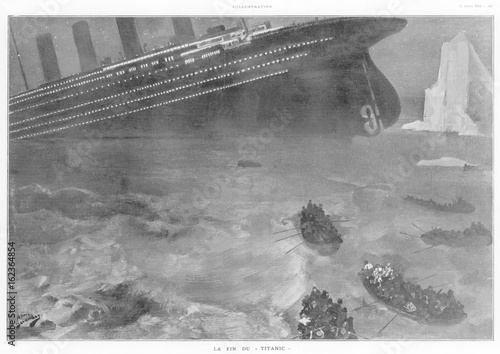 Sinking Of The Titanic Date 1912 Stockfotos Und