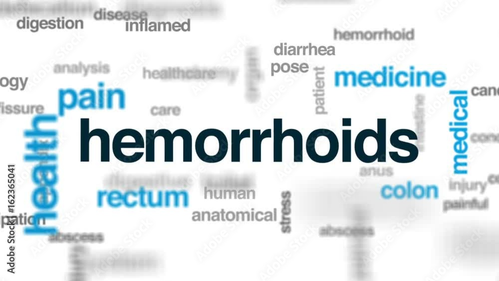 Canvas Prints Hemorrhoids animated word cloud, text design animation.