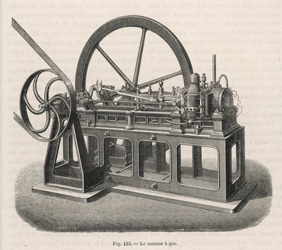 Lenoir's Gas Engine. Date: 1860